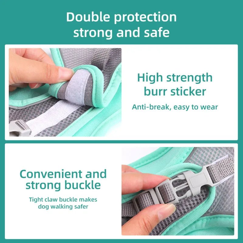 Dog Harness for Small Dogs Adjustable Puppy Cat Harness Vest French Bulldog Chihuahua Pug Pet Outdoor Walking Collar Leash SetHappy TailsHappy Tails