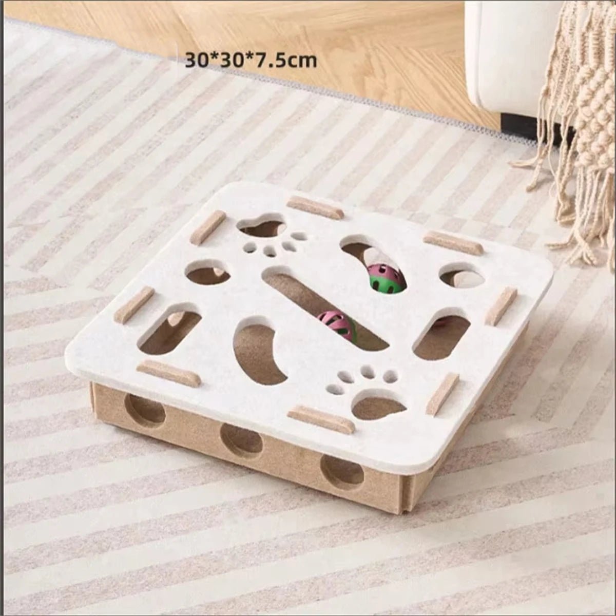 Cat Scratching Post and Puzzle Maze Toy Set Sisal and Felt Interactive Playing Toys for Indoor Kittens Entertainment Supplies - Happy Tails