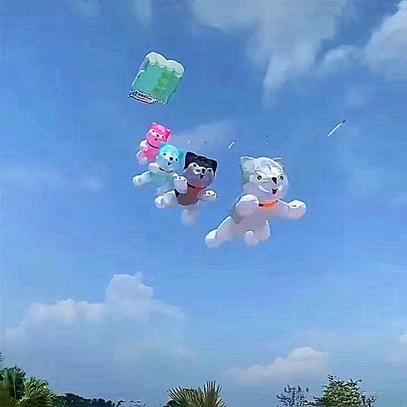 Free shippingdog kite pendant inflatable kite trompo de madera basta juego de mesa spinning boy rope outdoor games flying birdHappy TailsHappy Tails