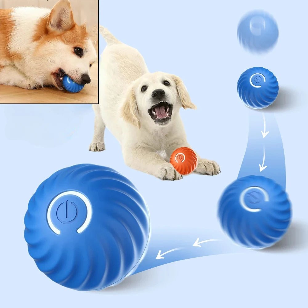 Dog Toy Ball Automatic Moving Bouncing Rolling Ball USB Smart puppy Interactive Dog Chew Toy Ball - Happy Tails