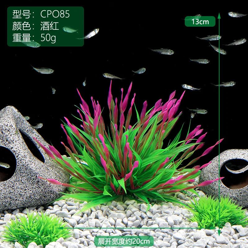 13/23/32/36/40cm Aquarium Artificial Plants  Underwater Green Fake Water Grass Aquatic Plastic Plants Fish Tank Decoration - Happy Tails