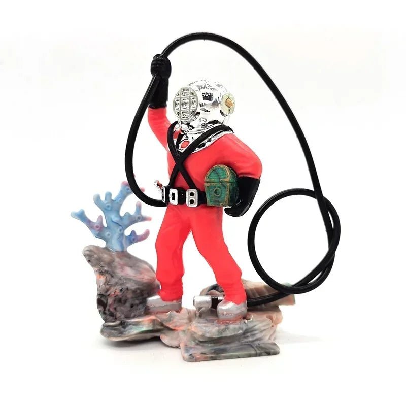 Aquarium Landscaping decoration Fish Tank Waterscape Treasure Box Air drive Frogman Diver work with air pump accessoriesHappy TailsHappy Tails