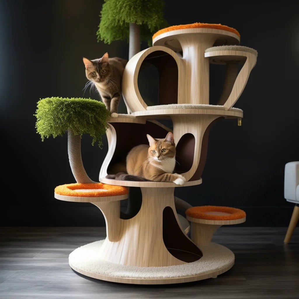 Factory price 2024 new designed Creative Cat Scratcher Cat climbing Tree affordable Big Large Cat climber furniture - Happy Tails