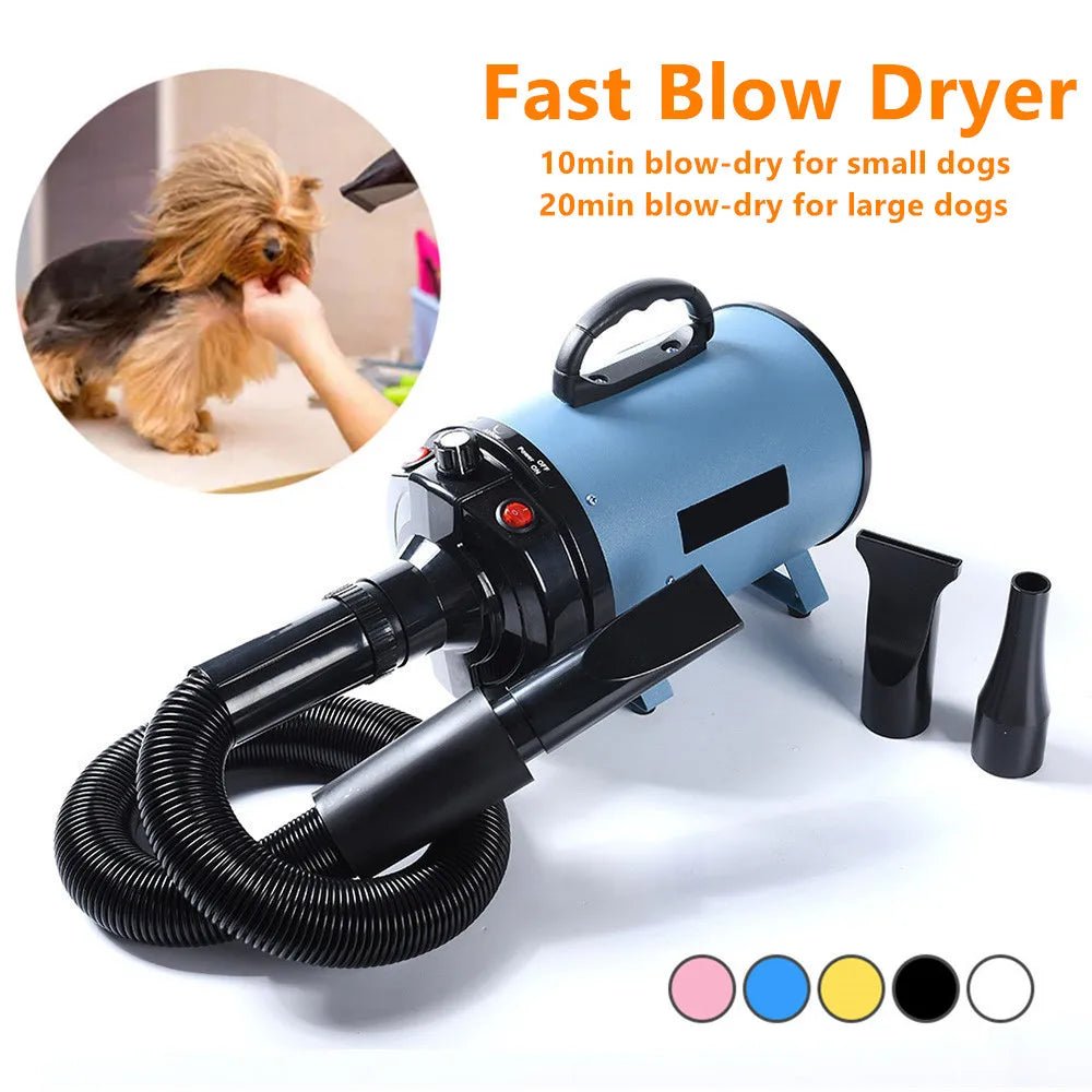 2800W Hair Dryer For Dogs Pet Grooming Supplies Blower Warm Wind Secador Fast Blow - dryer Silent Stepless Speed RegulationHappy TailsHappy Tails