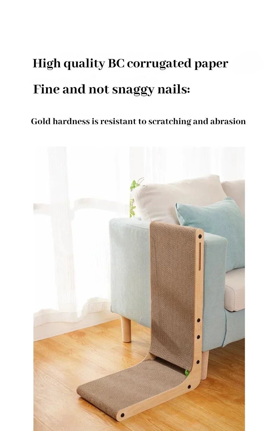 Cat Scratching Board Cat Toys Wooden Wear - resistant and Scratch - resistant Post Cat Furniture Training Grinding Claw Toys SofaHappy TailsHappy Tails