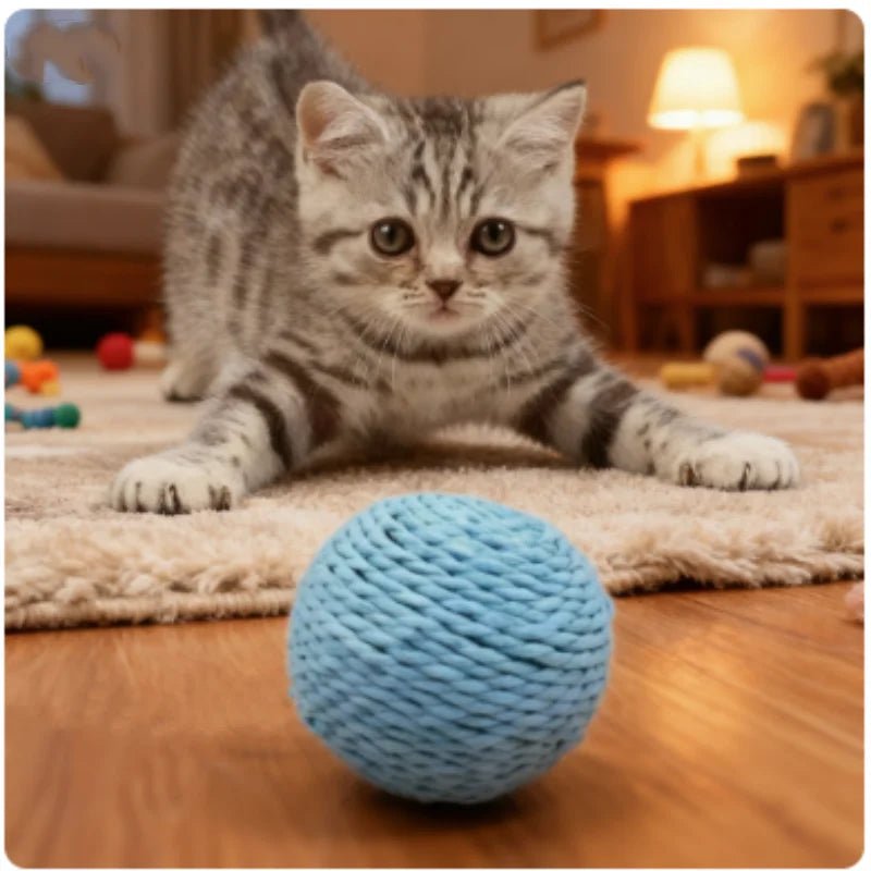 Cat Scratching Ball Interactive Cat Toys Bite - resistant Kitten Chasing Ball Pet Sounding Toys for Cats Cat AccessoriesHappy TailsHappy Tails