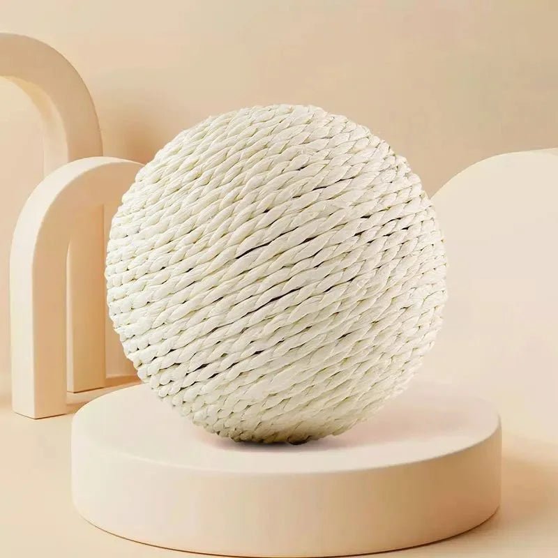 8cm Cat Scratching Ball Interactive Cat Toys Bite Resistant Kitten Chasing Ball Pet Sounding Toys for Cats with Cat AccessoriesHappy TailsHappy Tails