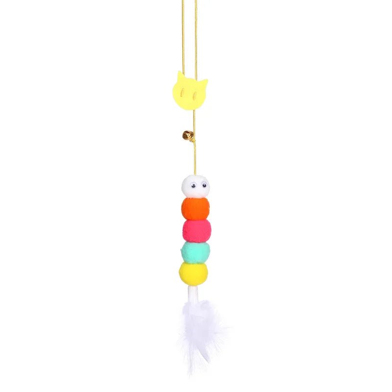 Simulation Cat Toy Cat Scratching Rope Feather Funny Kitten Playing Game Interactive Toy Retractable Hanging Door Pet Supplies - Happy Tails