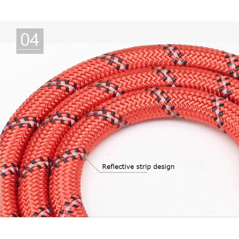 Reflective Dog Leash With Comfortable Padded Handle - Double Heavy Duty Traction Rope For Strong Dogs - Enhance Safety And Contr - Happy Tails