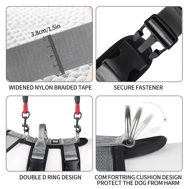 Dog Harness Outdoor Sports Harness Adjustable Anti-Breakaway Harness Easy-To-Control Dog Accessories For Medium And Large Dogs - Happy Tails