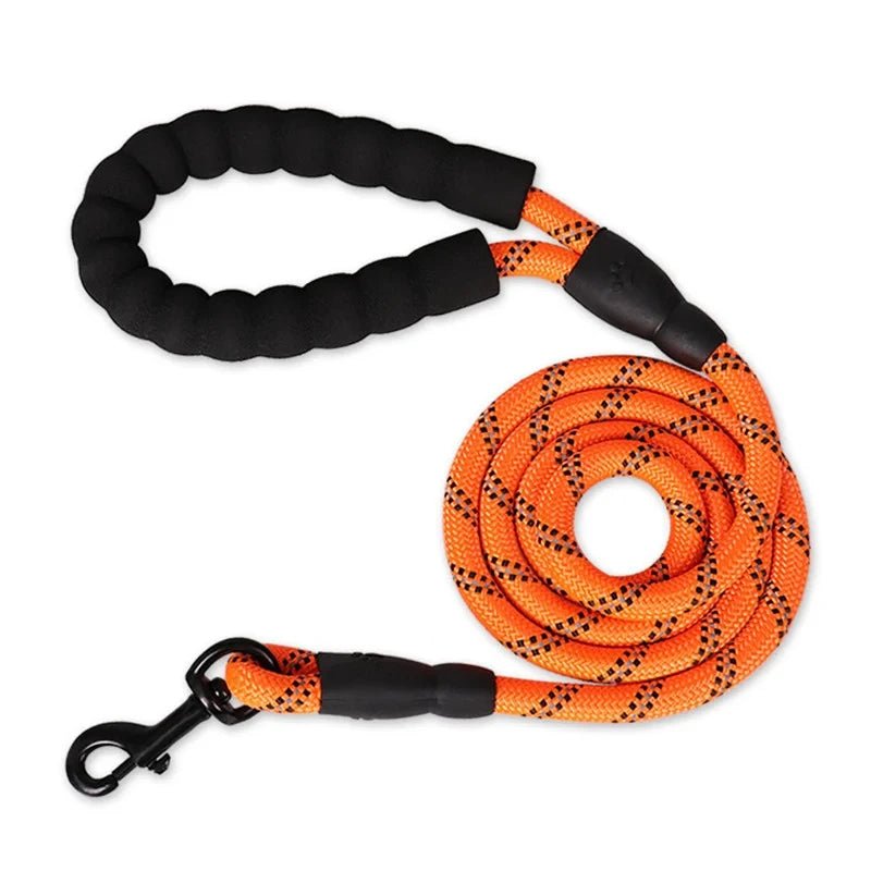 Reflective Dog Leash With Comfortable Padded Handle - Double Heavy Duty Traction Rope For Strong Dogs - Enhance Safety And Contr - Happy Tails