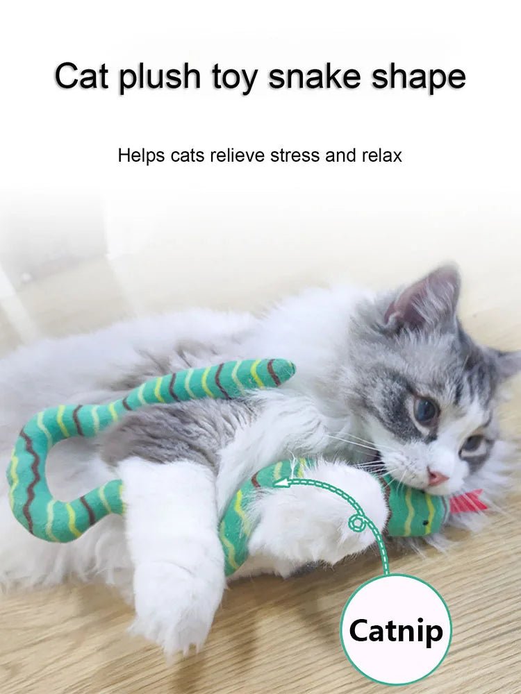 Cat Snakes Toy Kitten Catnip Toys Interactive Cat Teething Chew Toy Plush Stuffed Toy Gift For Cat Pet AccessoriesHappy TailsHappy Tails