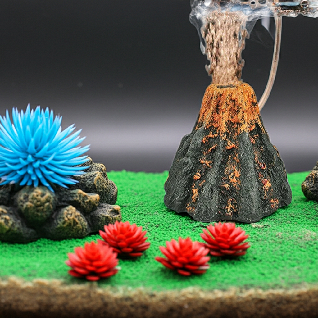 Aquarium Accessories Resin Crafts Simulation Artificial Volcano Rockery Fish Tank Decor Pet Supplies Ornament   Home Decoration